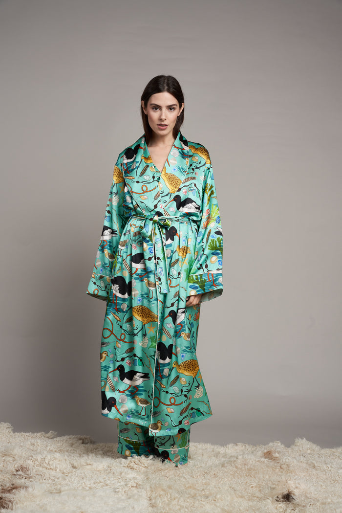 Vestaglia in seta Sea Birds Karen Mabon | M11 Shop