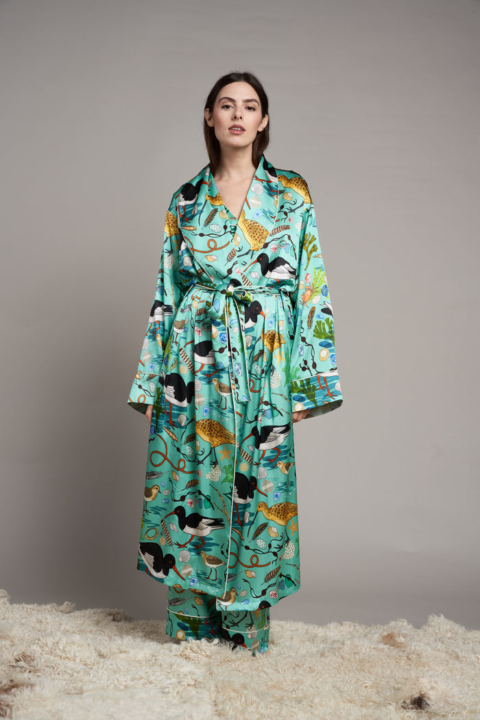Vestaglia in seta Sea Birds Karen Mabon | M11 Shop
