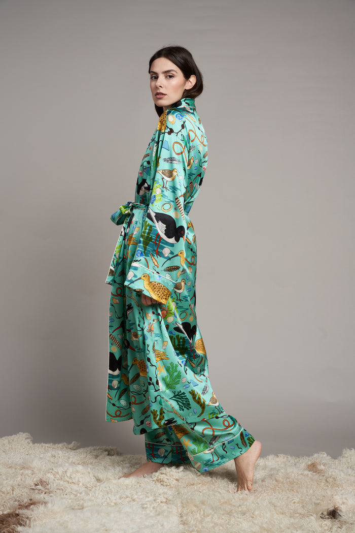 Vestaglia in seta Sea Birds Karen Mabon | M11 Shop