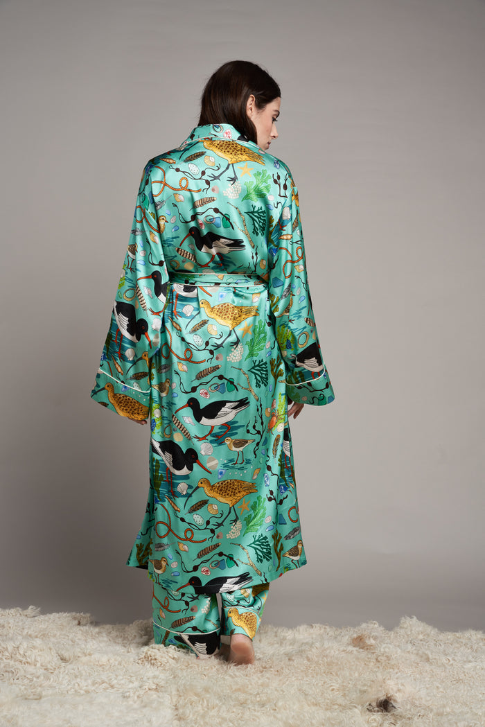 Vestaglia in seta Sea Birds Karen Mabon | M11 Shop