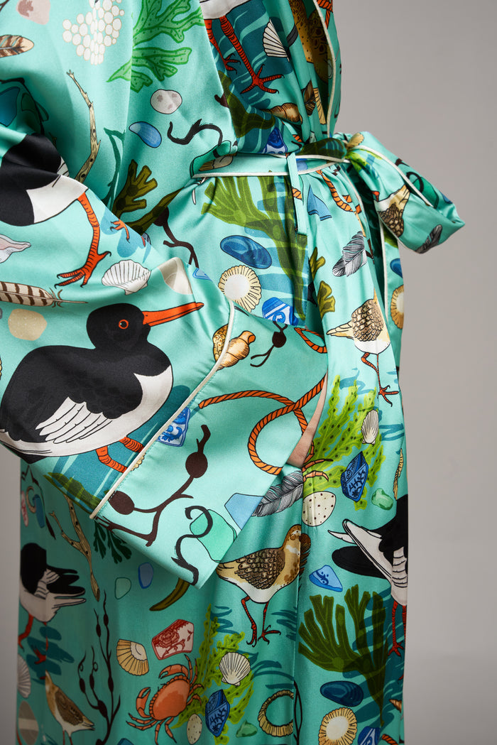 Vestaglia in seta Sea Birds Karen Mabon | M11 Shop