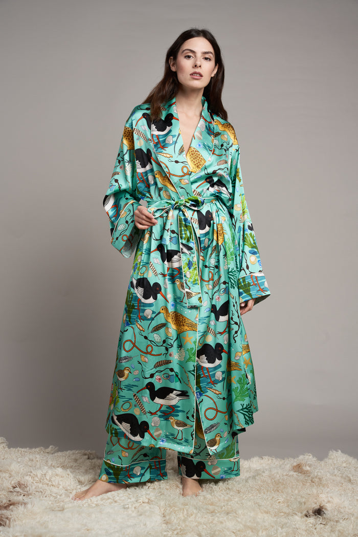 Vestaglia in seta Sea Birds Karen Mabon | M11 Shop