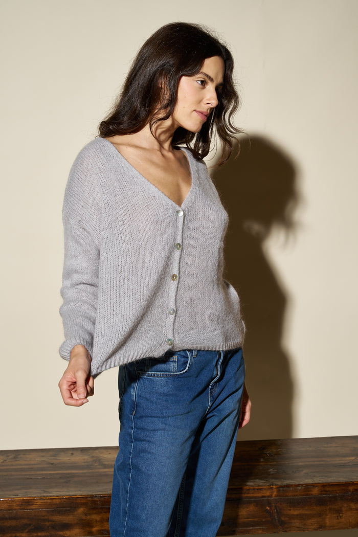 Cardigan Melinda corto con bottoni Colorine - ALL | M11 Shop