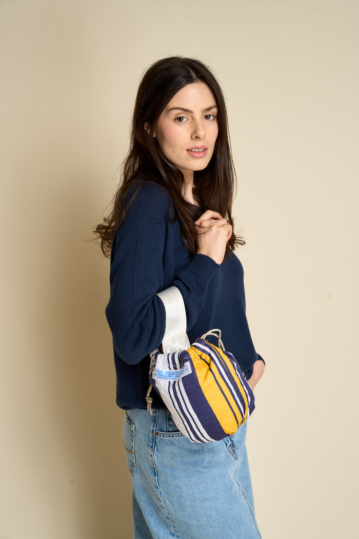 Secchiello a righe in tessuto reciclato Puebco - borse | M11 Shop