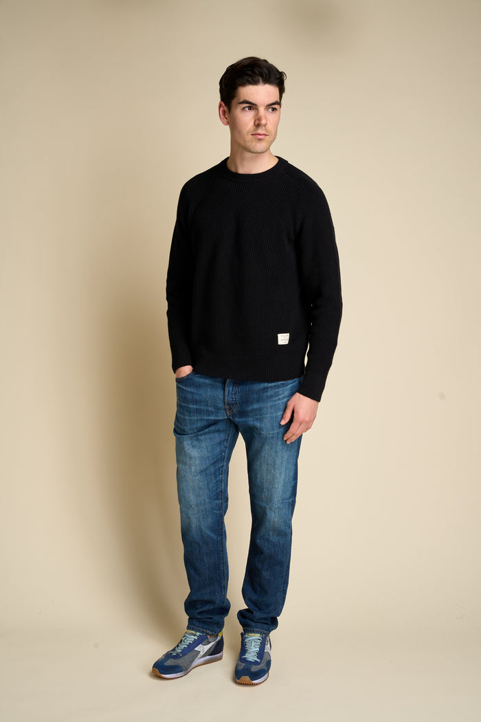 Maglione in maglia a coste, cotone biologico Merz b. Schwanen - Maglieria Uomo | M11 Shop