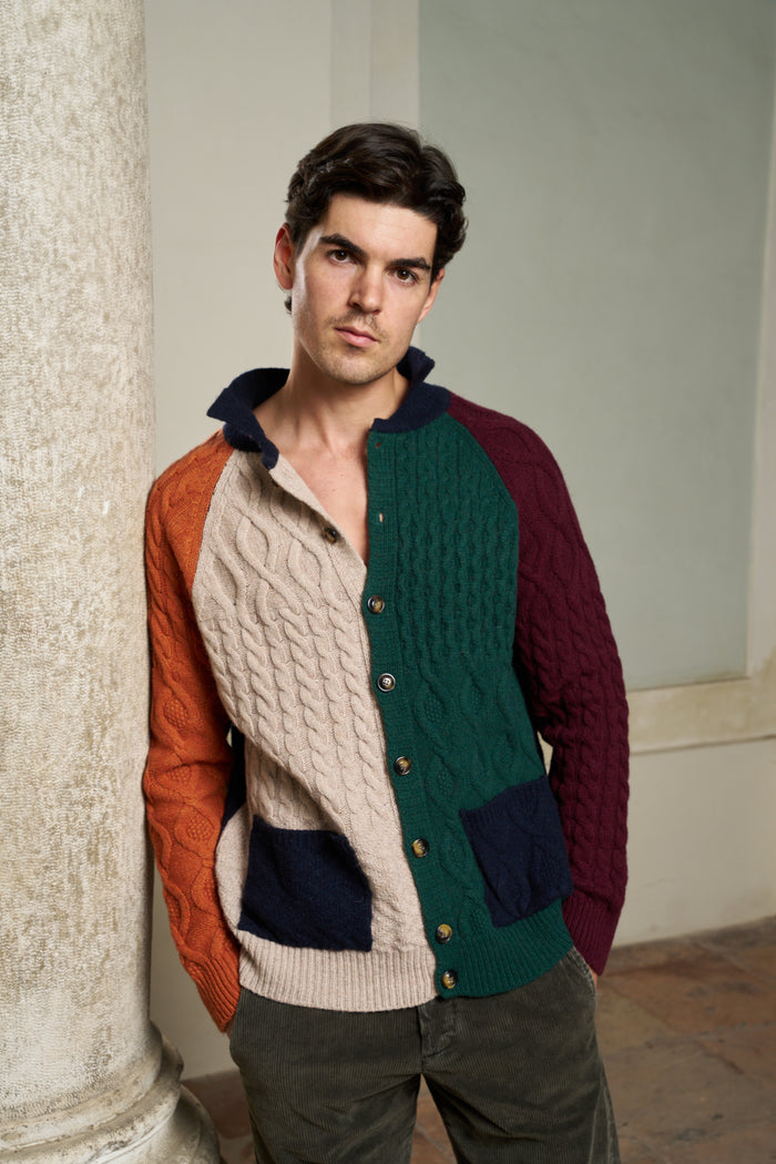 Color Block Gardigan In The Box - Men's Clothing | M11 Shop
