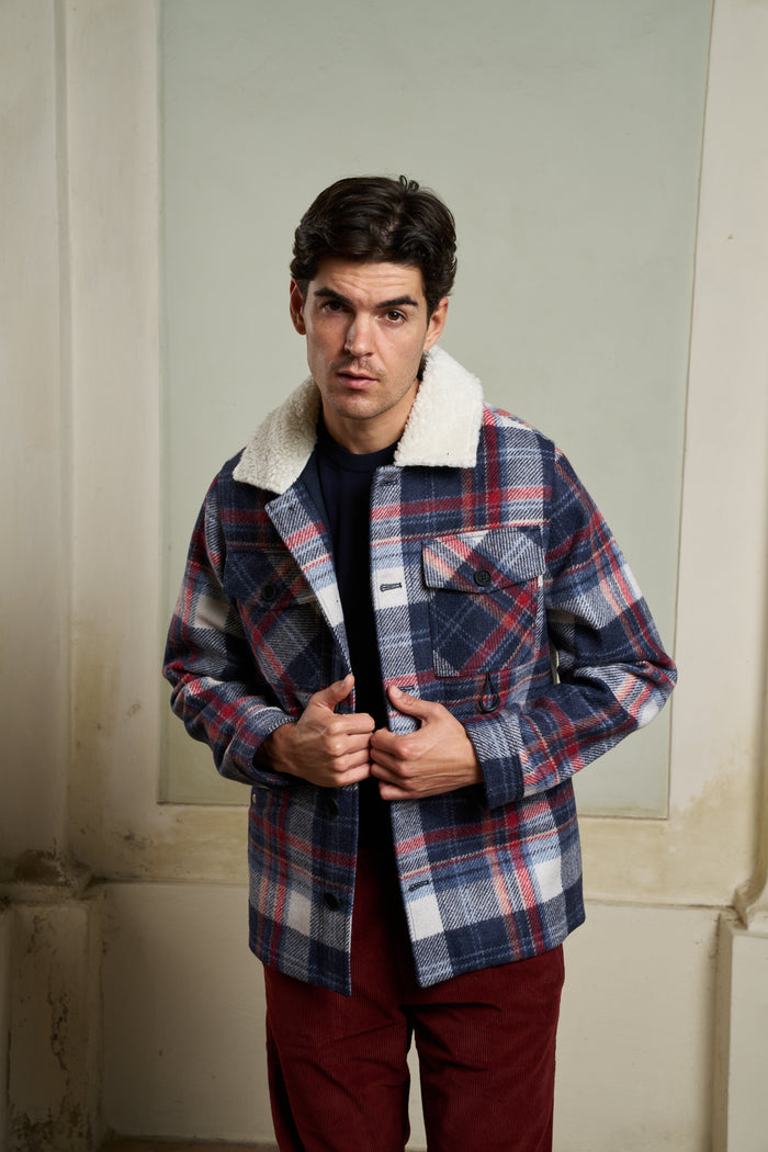 Giacca con collo sherpa Ottercreek check Sebago - Men's Jackets | M11 Shop