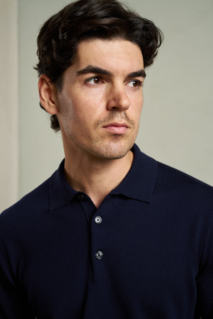 Polo con bottini 100% lana merino Masq - Maglieria Uomo | M11 Shop