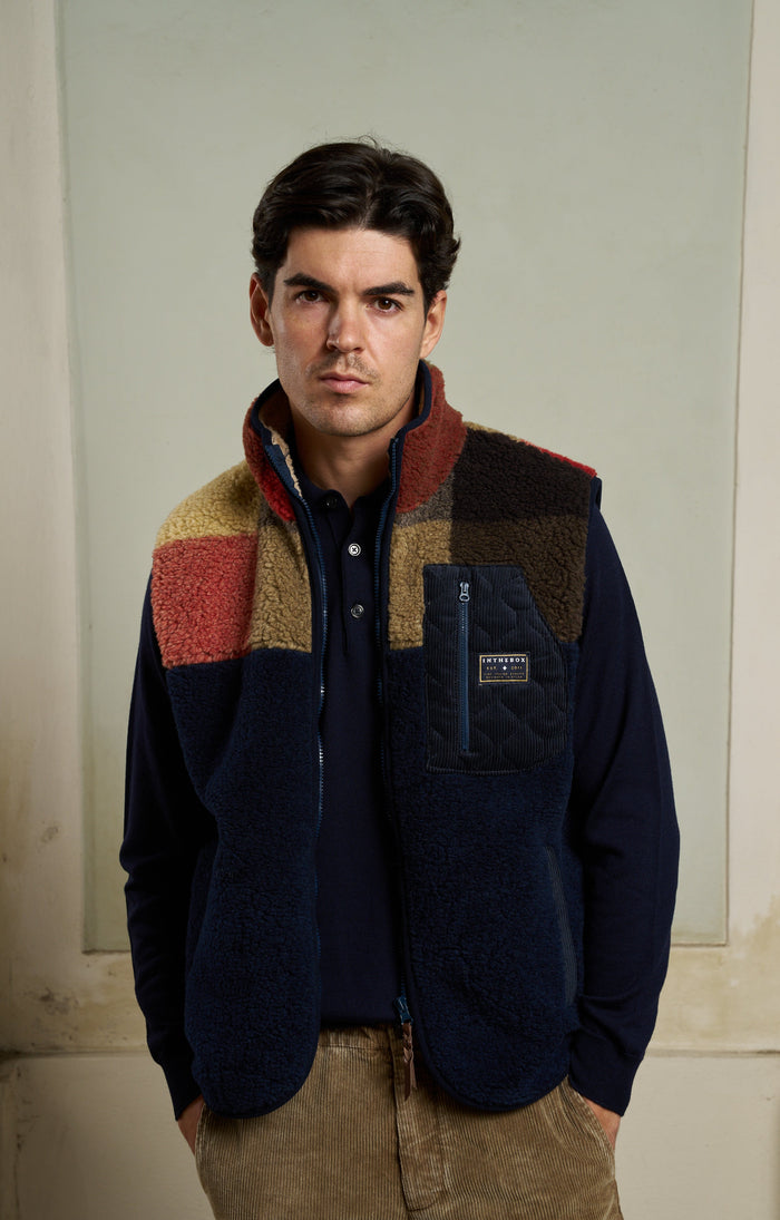 Full zip check vest teddy bear In The Box - Men's Jackets | M11 Shop