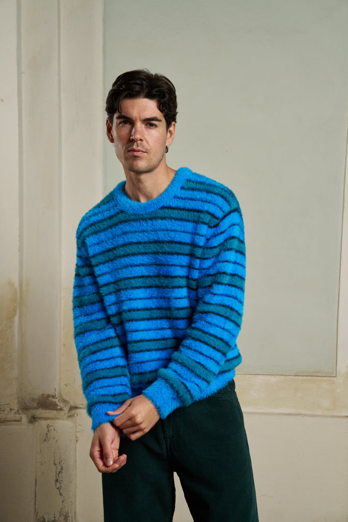 Maglione Striped Hairy Edwin - Maglieria Uomo | M11 Shop