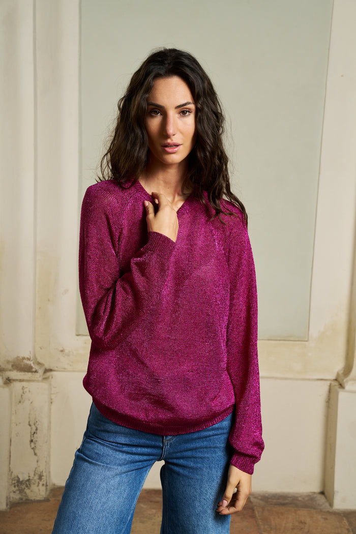 Romy Wild Lurex Sweater - Women's Knitwear | M11 Shop