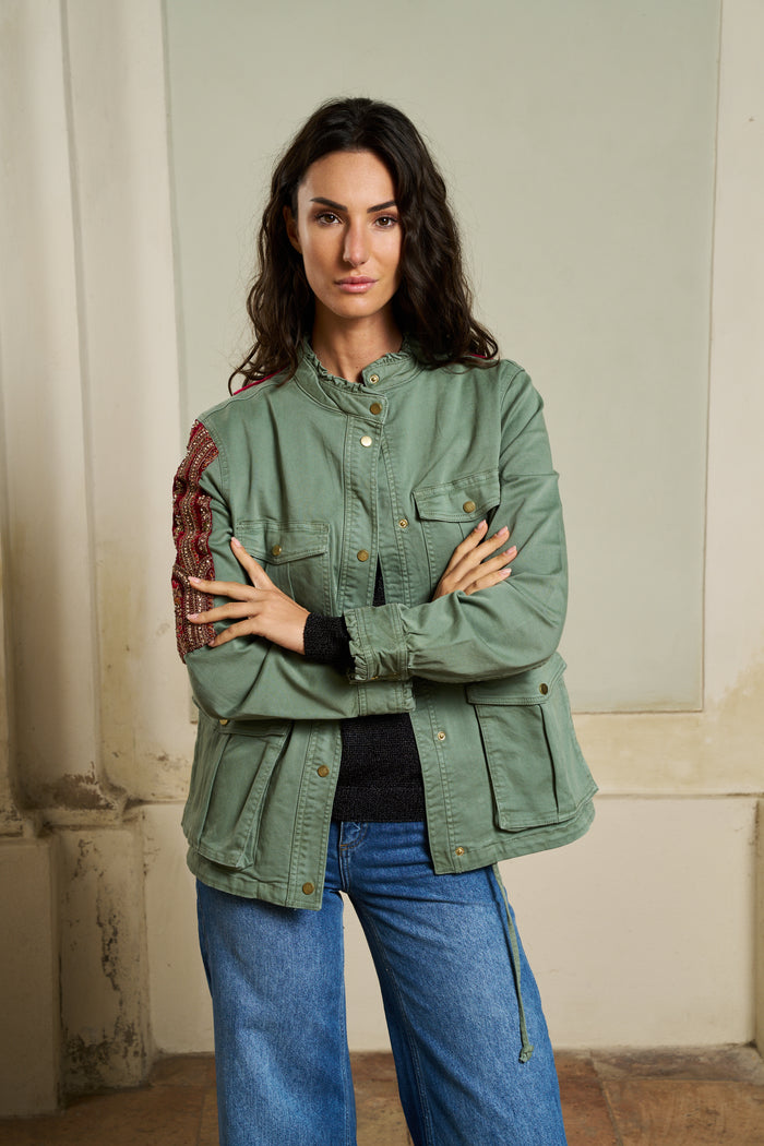 Ilyoucha embroidered denim jacket | M11 Shop