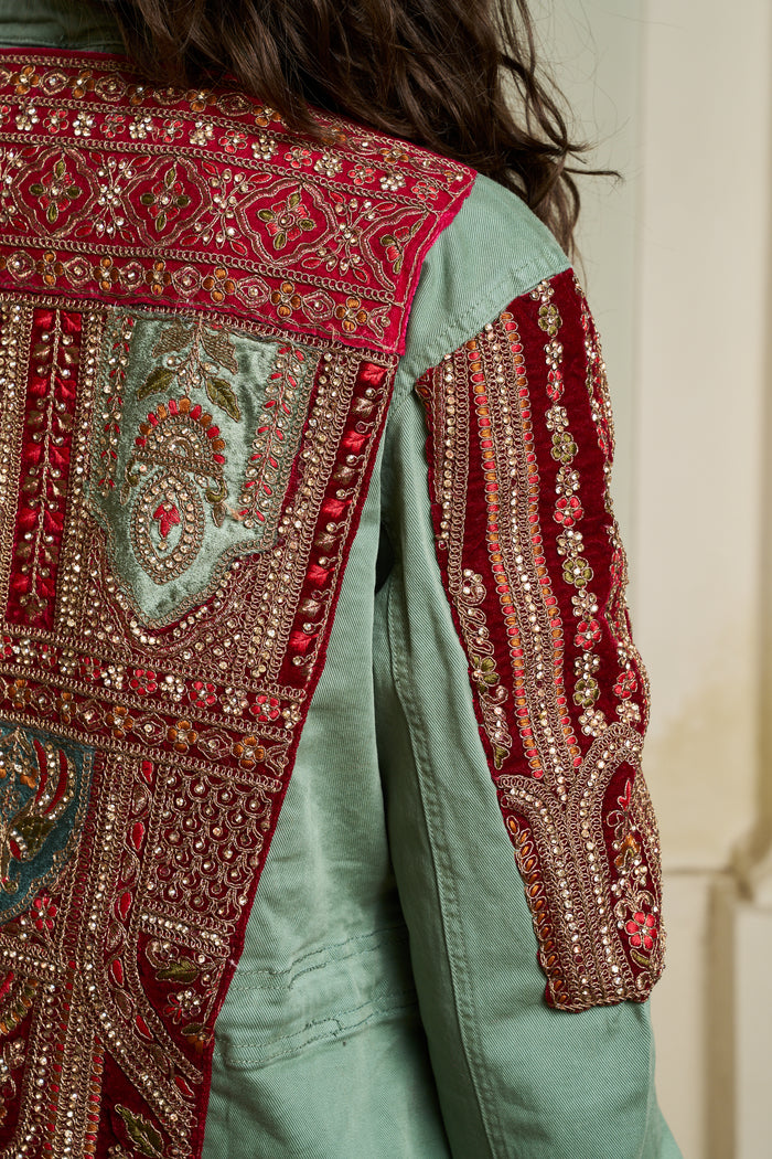 Ilyoucha embroidered denim jacket | M11 Shop