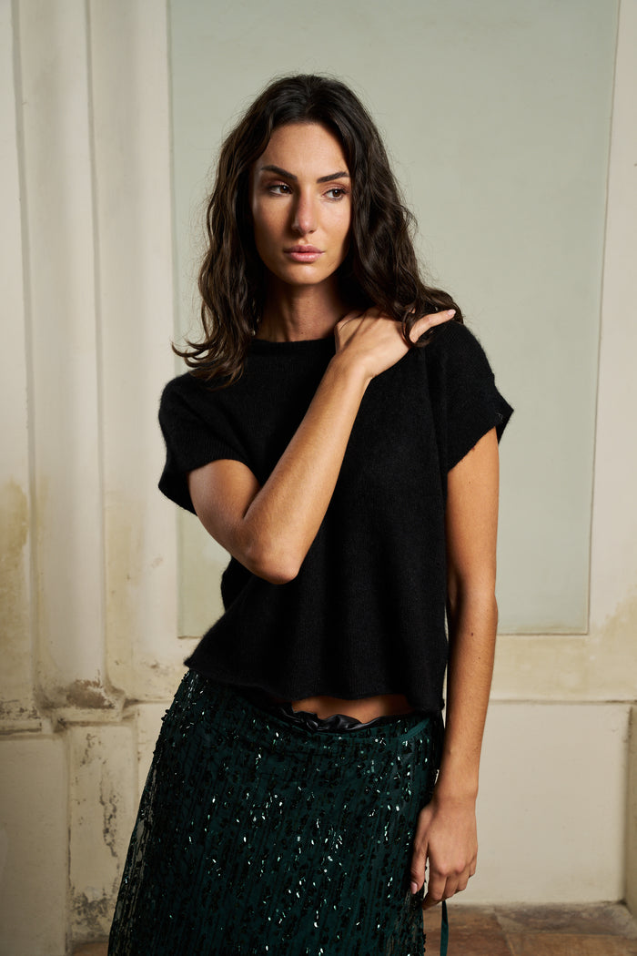 T-shirt cashmere e seta Ava Care by Me - Maglieria Donna | M11 Shop