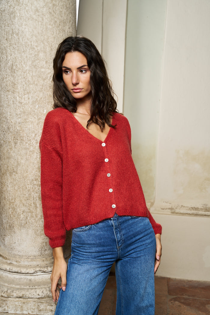 Cardigan Melinda corto con bottoni Colorine - little colors | M11 Shop