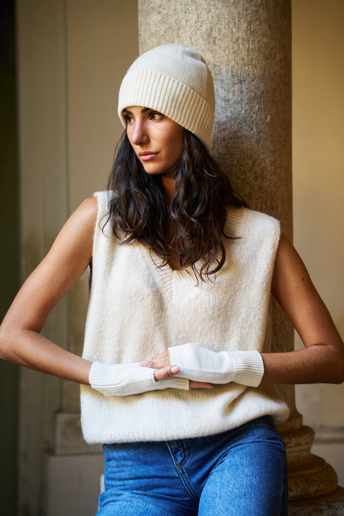 Guanti senza dita 100% cashmere Palme - Gloves | M11 Shop