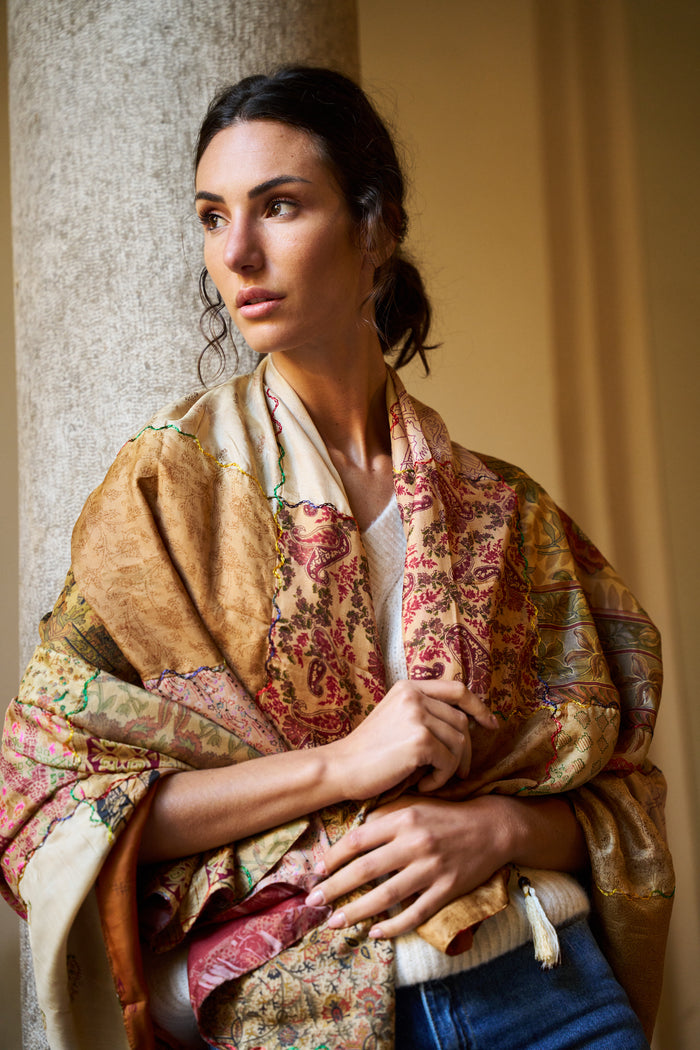 Palme patchwork silk scarf - Scarves | M11 Shop