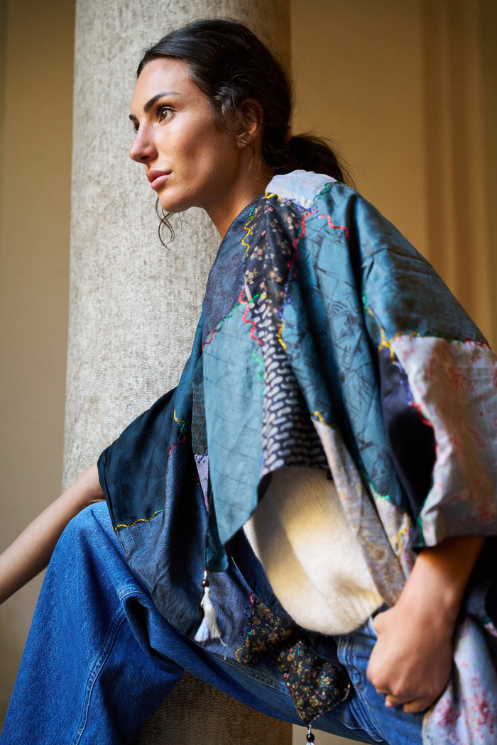 Palme patchwork silk scarf - Scarves | M11 Shop