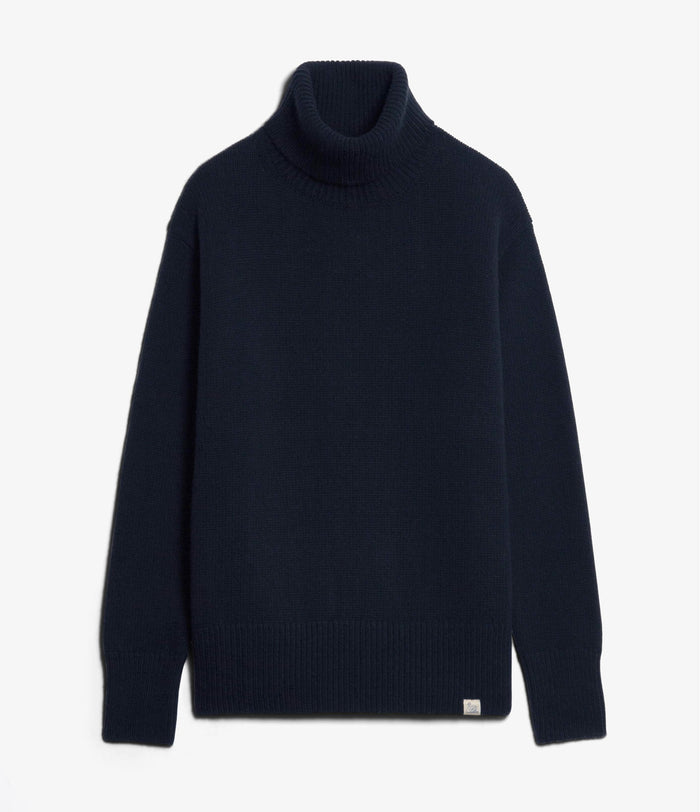 Pullover dolcevita in lana merino e cashmire Merz b. Schwanen - Maglieria Uomo | M11 Shop