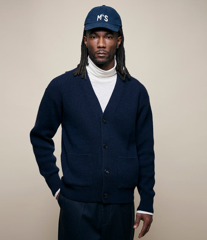 Merino wool and cashmere blend cardigan Merz b. Schwanen - ALL | M11 Shop