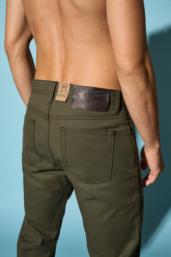 Jeans Army Green Duck Naked & Famous - Pantaloni Uomo | M11 Shop