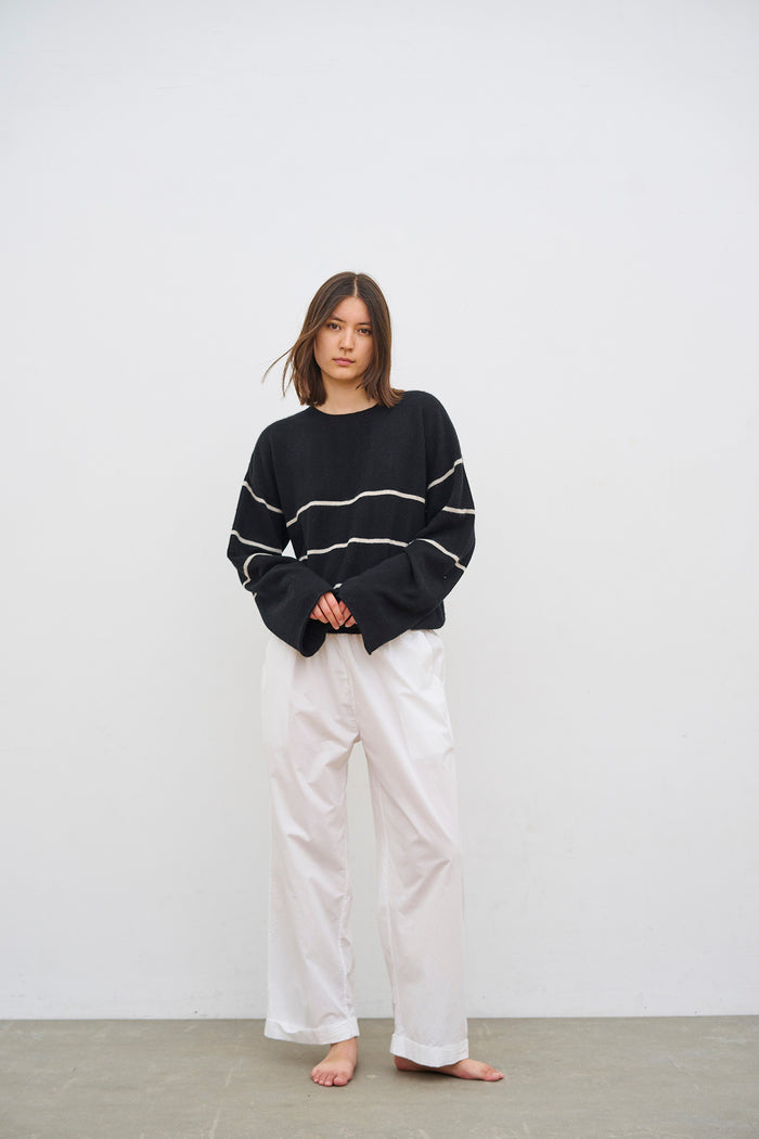 Maglione a righe 100% cashmere Care by Me - Maglieria Donna | M11 Shop