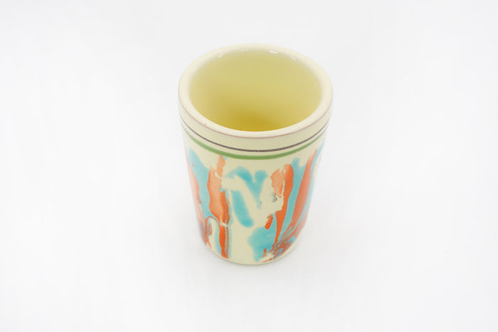 Small Glass In Colored Ceramic Artisan Of Southern Italy Fasano Ceramiche - All the products | M11 Shop
