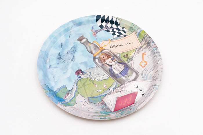 Alice Drink Me Vassoio rotondo in legno di betulla Avenida Home - Vassoi | M11 Shop