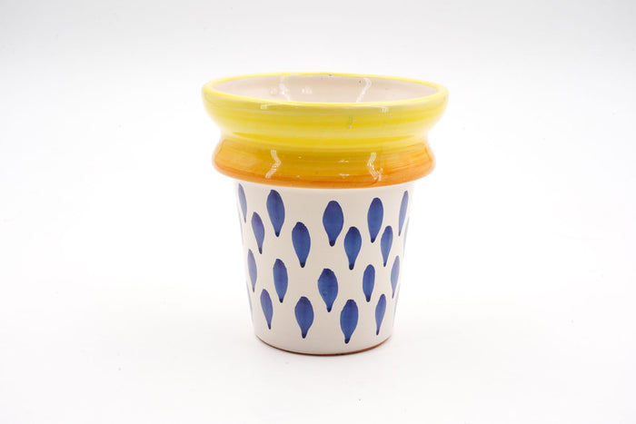 Vaso In Ceramica Con Gocce Blu 13 Cm Fratelli Colì - Bicchieri e Brocche | M11 Shop