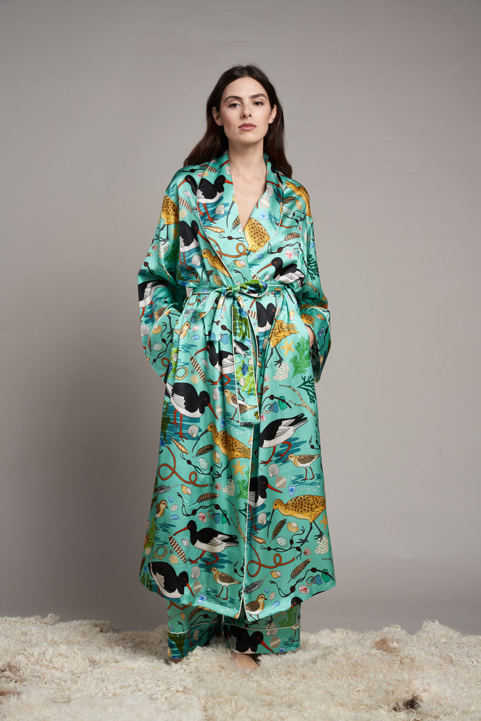 Sea Birds Silk Robe Karen Mabon | M11 Shop