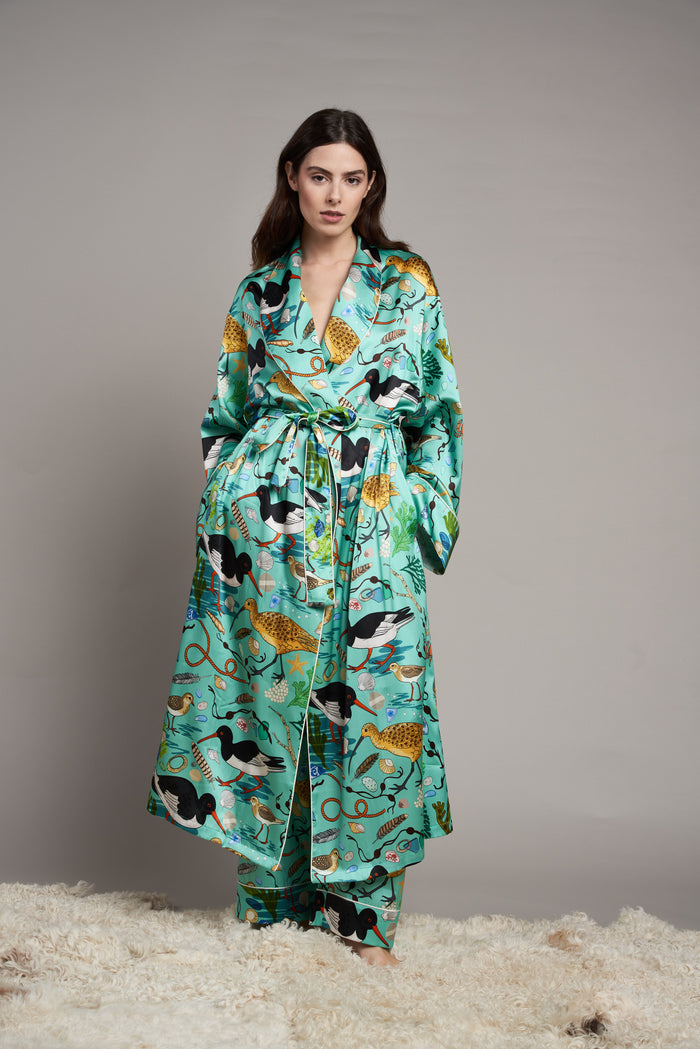 Sea Birds Silk Robe Karen Mabon | M11 Shop