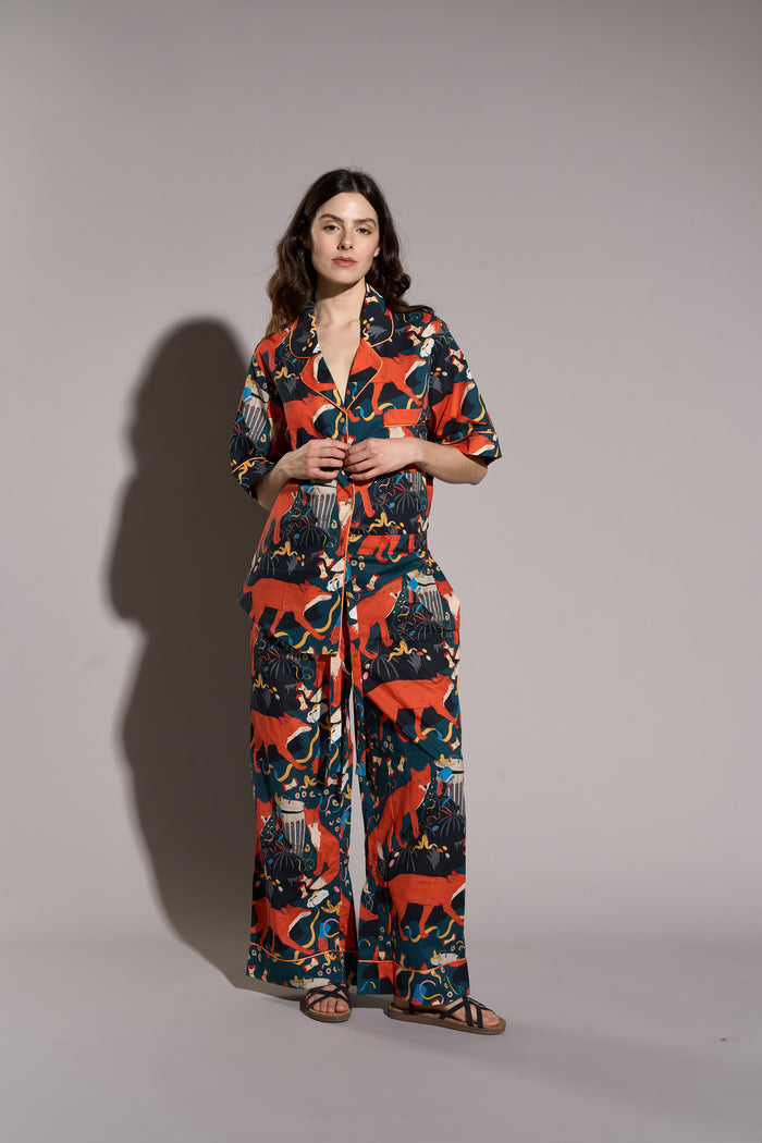 Midnight Party Organic Cotton Pajamas Karen Mabon | M11 Shop