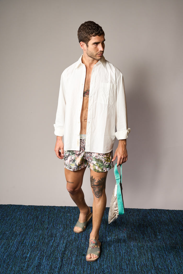 Merz b. cotton poplin shirt Schwanen | M11 Shop