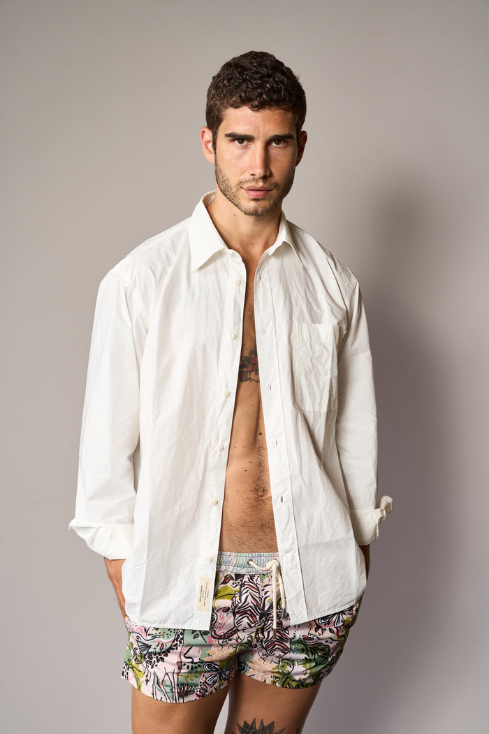 Merz b. cotton poplin shirt Schwanen | M11 Shop