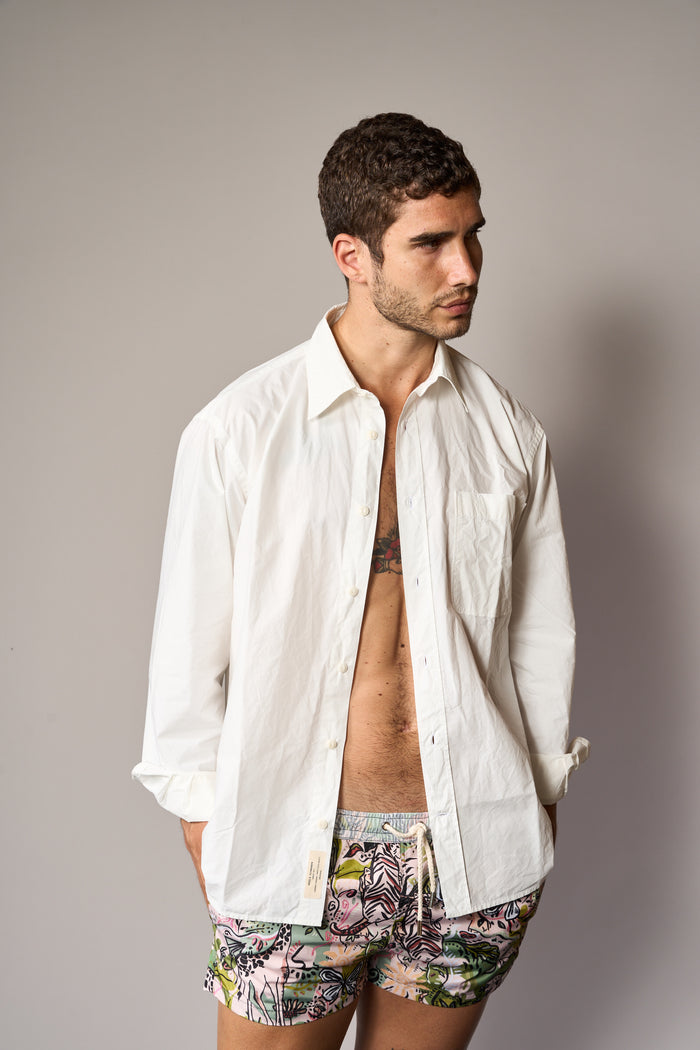 Merz b. cotton poplin shirt Schwanen | M11 Shop