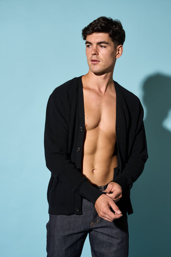 Cardigan da uomo Good Basics Merz b. Schwanen | M11 Shop