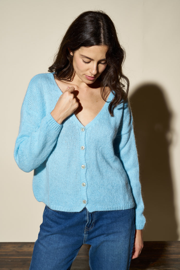 Cardigan Melinda corto con bottoni Colorine | M11 Shop