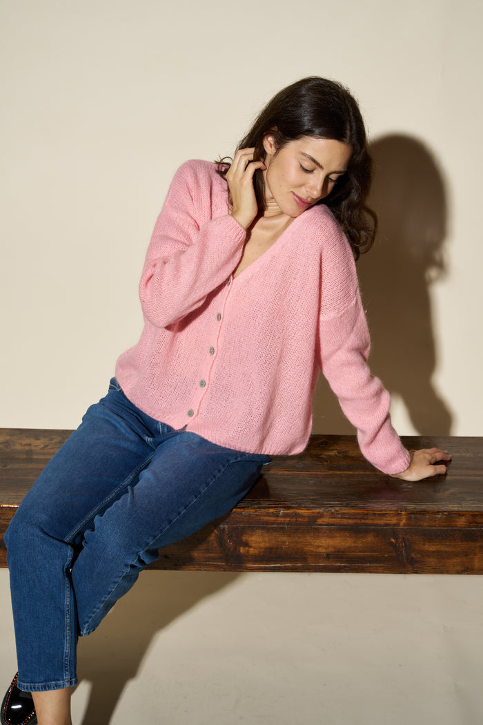 Cardigan Melinda corto con bottoni Colorine | M11 Shop