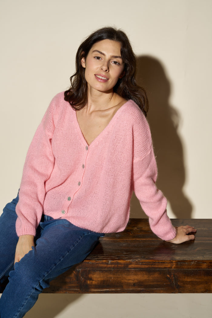 Cardigan Melinda corto con bottoni Colorine | M11 Shop