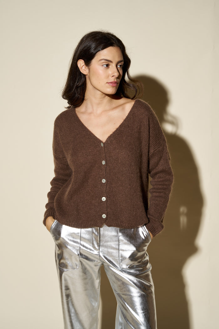 Cardigan Melinda corto con bottoni Colorine | M11 Shop