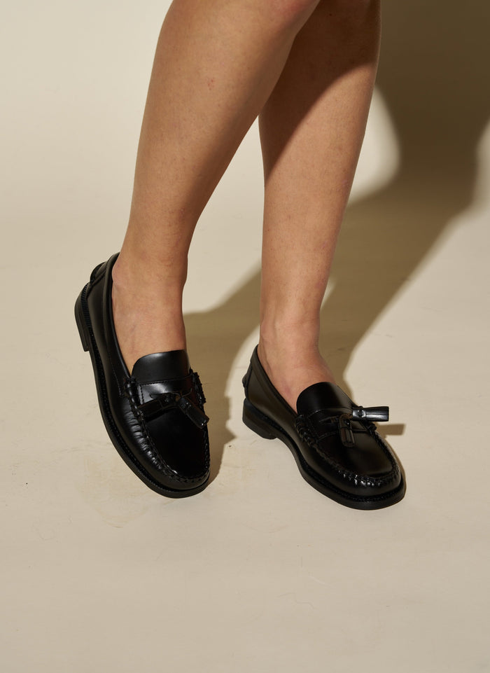Mocassini neri donna Classic Dan Multi Tassel Sebago | M11 Shop