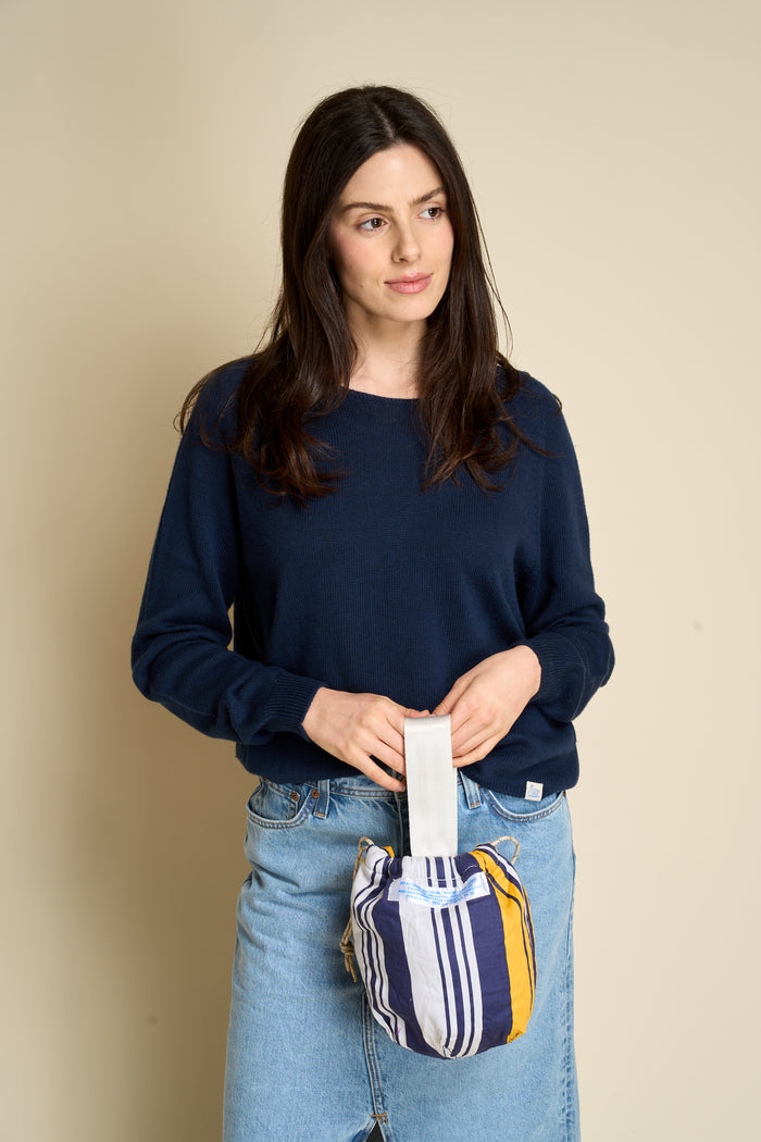 Secchiello a righe in tessuto reciclato Puebco | M11 Shop