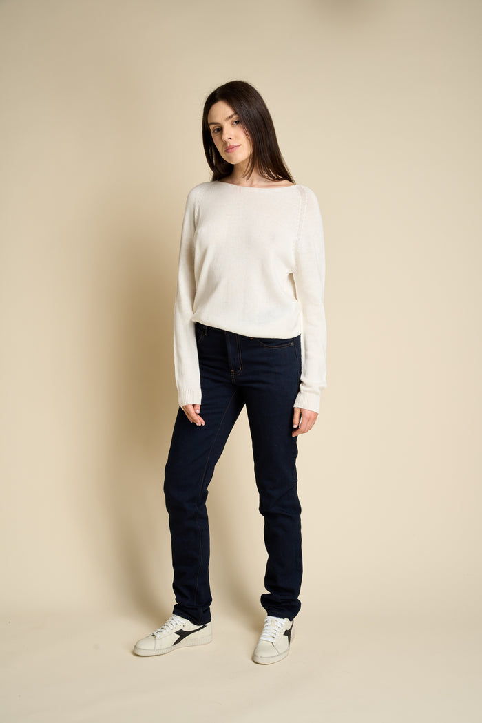 Pullover da donna misto cotone cashmire Merz b. Schwanen | M11 Shop