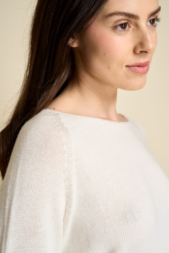 Pullover da donna misto cotone cashmire Merz b. Schwanen | M11 Shop