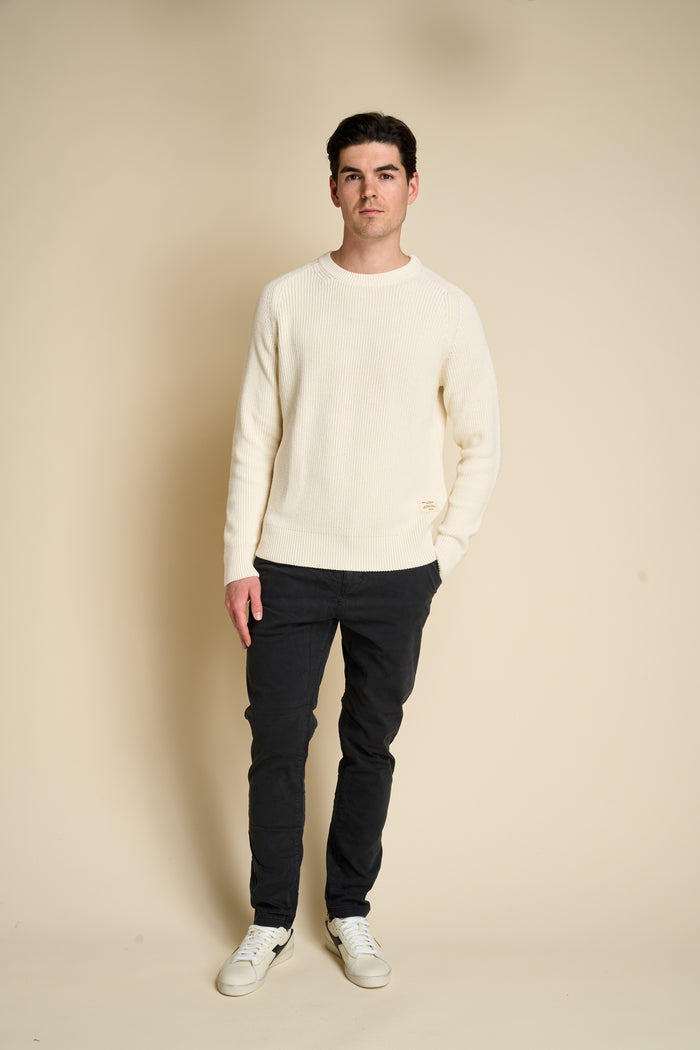 Maglione in maglia a coste, cotone biologico Merz b. Schwanen | M11 Shop