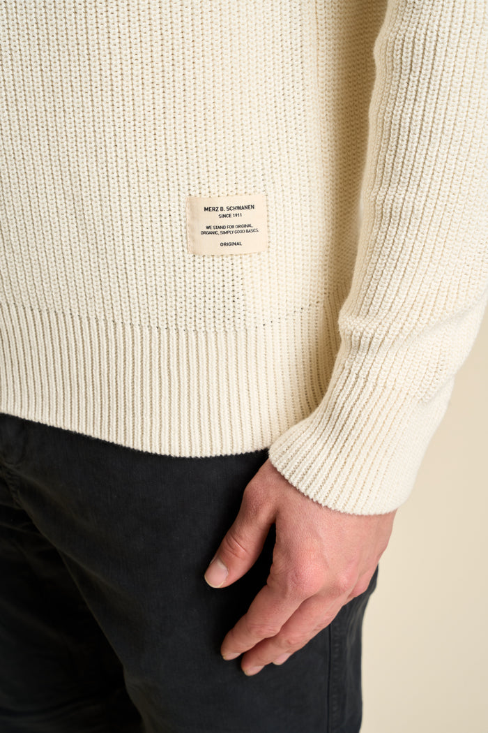 Maglione in maglia a coste, cotone biologico Merz b. Schwanen | M11 Shop