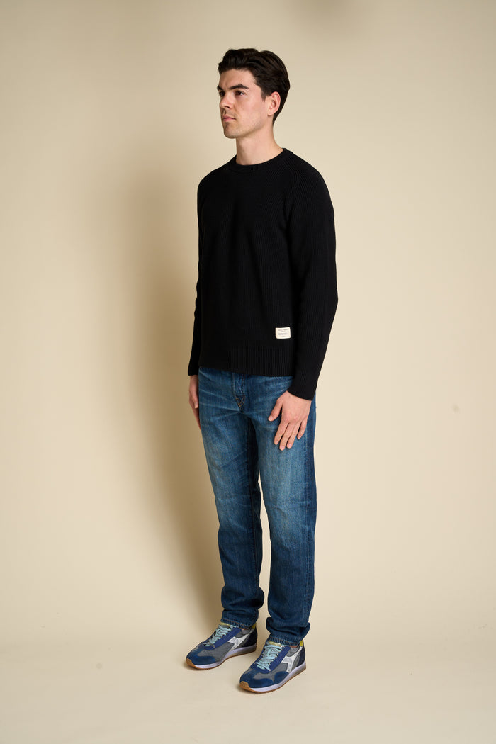 Ribbed knit sweater, organic cotton Merz b. Schwanen | M11 Shop