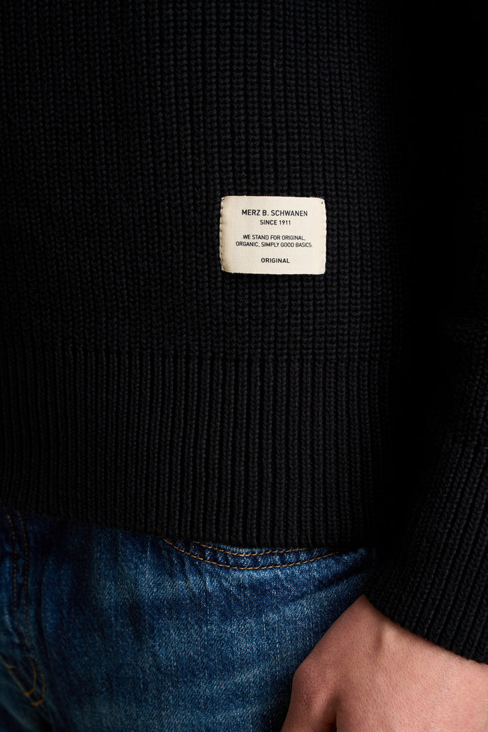 Ribbed knit sweater, organic cotton Merz b. Schwanen | M11 Shop