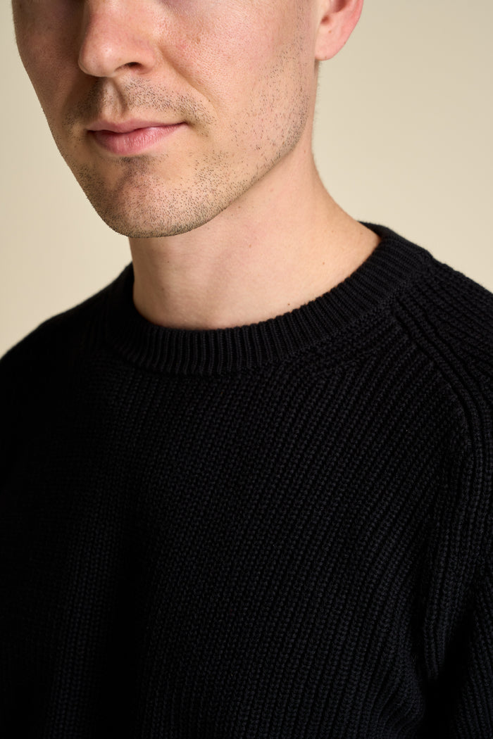 Ribbed knit sweater, organic cotton Merz b. Schwanen | M11 Shop