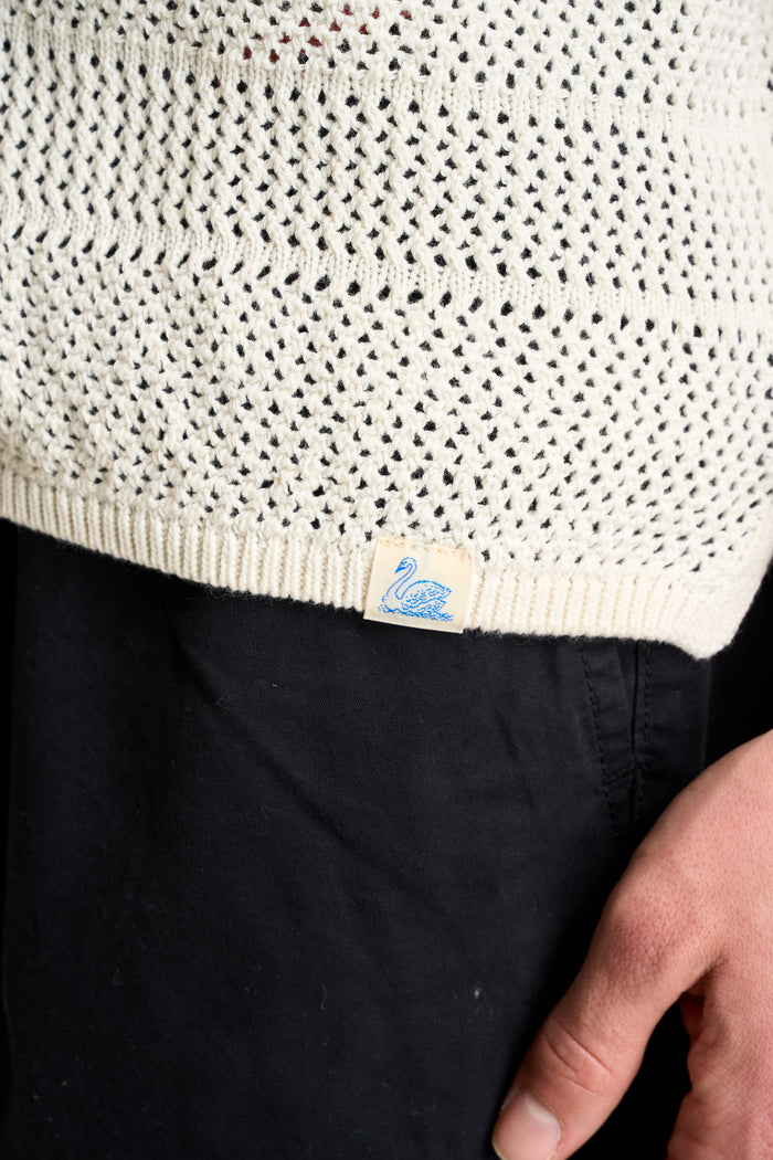 Merz b. short-sleeved knitted shirt Schwanen | M11 Shop